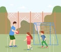 Family Football Flat Background