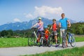 Family Of Four Cycling Royalty Free Stock Photo