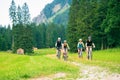 Family Of Four Cycling Royalty Free Stock Photo