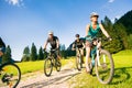 Family Of Four Cycling Royalty Free Stock Photo