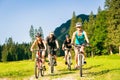 Family Of Four Cycling Royalty Free Stock Photo