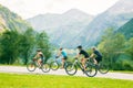 Family Of Four Cycling Royalty Free Stock Photo