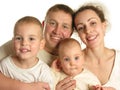 Family of four faces 3 Royalty Free Stock Photo