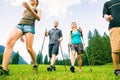 Family Of Four Hiking Royalty Free Stock Photo