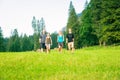 Family Of Four Hiking Royalty Free Stock Photo