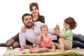 Family of four members Royalty Free Stock Photo