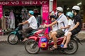 Family Of Four On A Motorbike