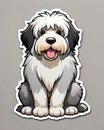 old english sheepdog dog sticker decal friendly family pet