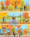 Family and Friends Autumn Outdoor Activity Poster