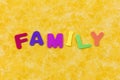 Family friends word spelling spell children letters