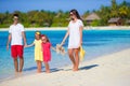 Family fun beach vacation Royalty Free Stock Photo