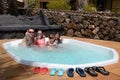 Family fun with jacuzzi Royalty Free Stock Photo