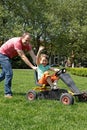 Family fun in the park Royalty Free Stock Photo