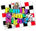 Family Game Night Invitation Artwork Logo Royalty Free Stock Photo