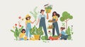 Family Garden Harvest Celebration Royalty Free Stock Photo