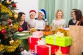 Family gathering together for Christmas celebration Royalty Free Stock Photo