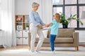 Grandmother and granddaughter having fun at home Royalty Free Stock Photo