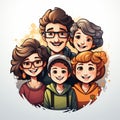 Family, generations, parents illustration