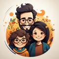 Family, generations, parents illustration