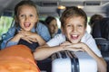 Family going on a holiday by car