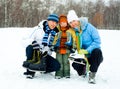 Family going ice skating