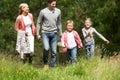 Family Going On Picnic In Countryside Royalty Free Stock Photo