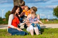 Family - Grandmother, mother, father and children