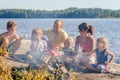 Family grilling