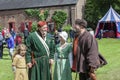 Family group of participants at The Medieval Fayre.