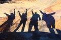 A Family of Happy Shadows Royalty Free Stock Photo