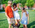 Family having barbecue Royalty Free Stock Photo