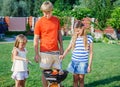 Family having barbecue Royalty Free Stock Photo