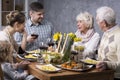 Family having dinner together Royalty Free Stock Photo