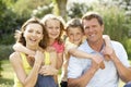 Family having fun in countryside Royalty Free Stock Photo