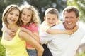 Family having fun in countryside Royalty Free Stock Photo