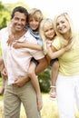 Family having fun in countryside Royalty Free Stock Photo