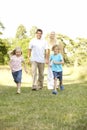 Family having fun in countryside Royalty Free Stock Photo