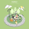 Family having a picnic concept
