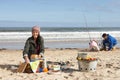 Family Having Picnic On Winter Beach Royalty Free Stock Photo