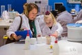 Family having quality time at science museum