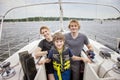 Family heading out on a sailing adventure Royalty Free Stock Photo