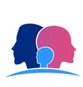 Family heads logo