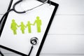 family health and life insurance concept