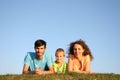 Family on herb Royalty Free Stock Photo