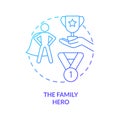 Family hero blue gradient concept icon