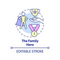 Family hero concept icon