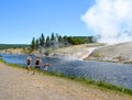 Family hiking on summer vacation. Royalty Free Stock Photo