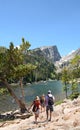 Family hiking trip in Colorado Mountains.. Royalty Free Stock Photo