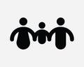 Family Hold Hand Icon. Father Mother Son Daughter Child Children Holding Arms Together Clipart Artwork Symbol Sign Vector EPS Royalty Free Stock Photo