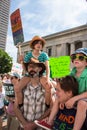 Family Holds Sign to End Family Separation at Immigration Rally